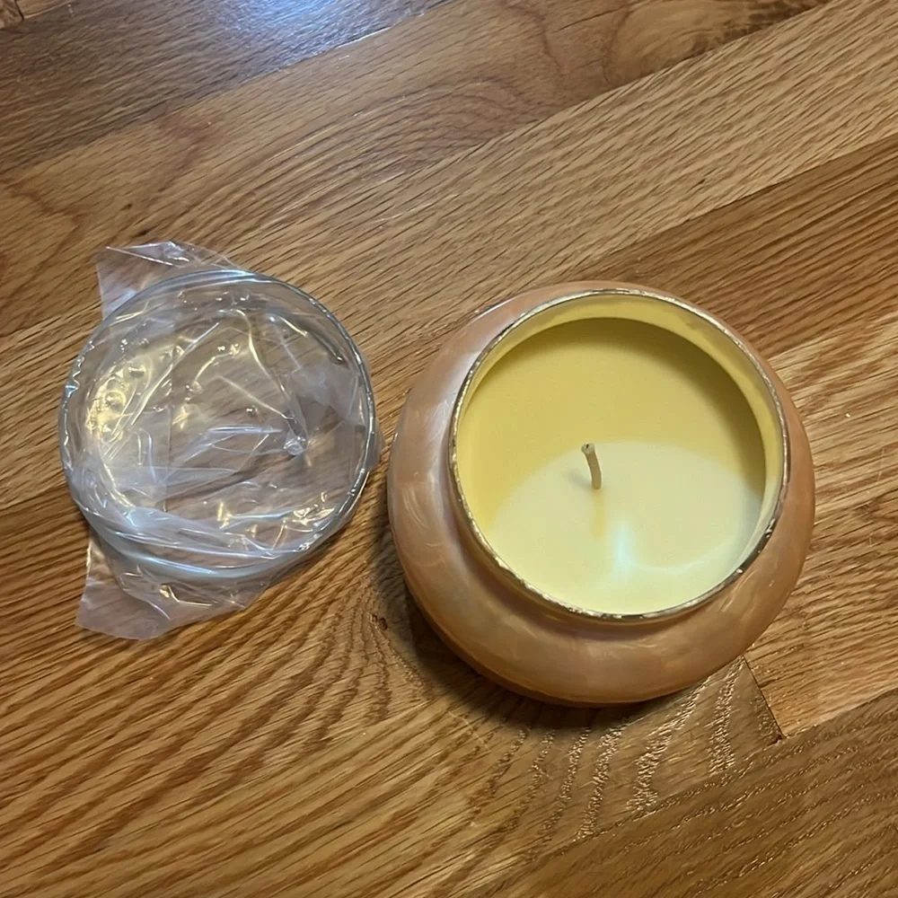 Anthropologie Blue Volcano Capiz Jar Candle - Summer Version NEW